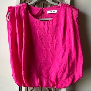 DO+BE Women's Pink Top with Shoulder Pads